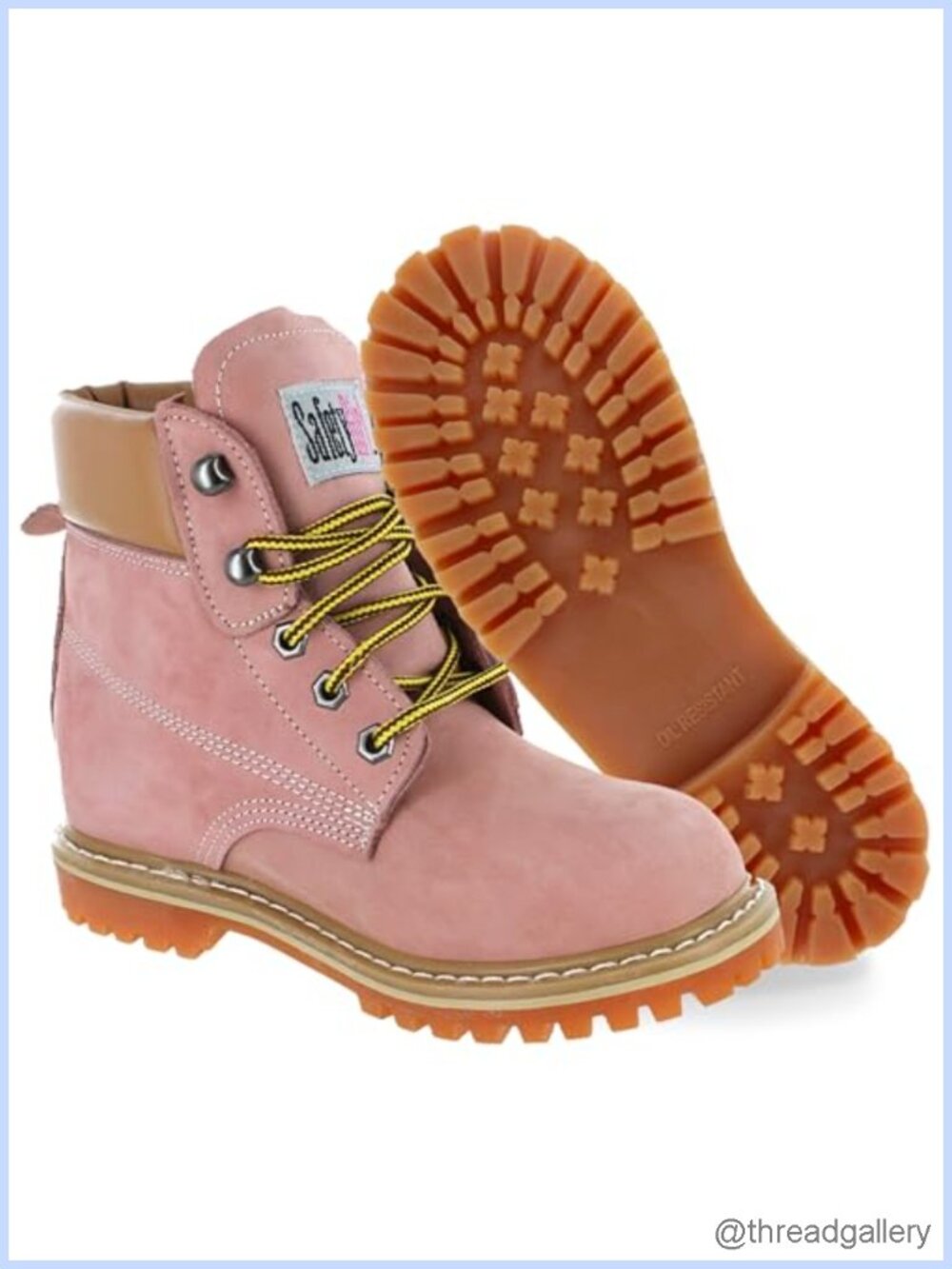 Steel Toe Work Boots Nubuck Leather Water Resistant Slip Resistant ASTM F2413